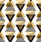 Triangle shape geometric African tribal seamless pattern