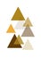 Triangle shape monotone color home decoration poster