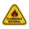 Triangle sign - flammable material