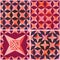 Triangle star symmetry frame seamless pattern