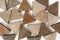 Triangle wood mosaic pieces