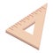 Triangle wooden ruler icon, cartoon style