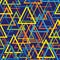 Triangles colored mosaic seamless pattern