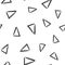 Triangles drawn with a rough brush. Seamless pattern.