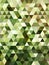 Triangles generated with many different shades of green colours