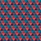 Triangles geometric seamless pattern in grey blue and pink, vector