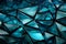 Triangles interplay, blending deep blue, green, white, and dynamic cyan, captivating panorama