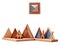 Triangles on a stand, wooden toys, for children, eco-friendly, handmade, Montessori, for children\\\'s development, with bright