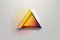 Triangular abstract glowing orange logo on white background