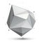 Triangular abstract grayscale 3D shape, vector digital eps8 latt