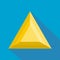 Triangular adamant icon, flat style.