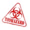 Triangular Biohazard Stamp