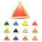 Triangular buttons