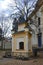 Triangular chapel of Our Lady of Seven Sorrows in Sastin Straze, standing next to side wall of Basilica in Sastin