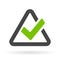 Triangular checkbox vector icon