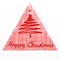 Triangular Christmas card
