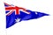 Triangular flag of Australia isolated