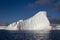 Triangular iceberg in Antarctic waters summer day