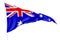 Triangular national flag of Australia.