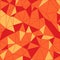 Triangular pattern. Geometric background. Red orange polygonal.