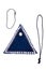 Triangular price tag, label in rhinestones,