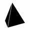 Triangular pyramid icon illustration