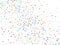 Triangular Rainbow Confetti. Rainbow glitter confetti background. Vector illustration.