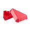 Triangular red paper baking form for cakes