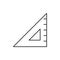 Triangular ruler line icon