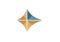 Triangular shaped kite design icon