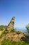 Triangular shaped rock in Beigua National Geopark