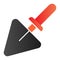 Triangular shovel flat icon. Cement shovel color icons in trendy flat style. Tool gradient style design, designed for
