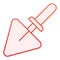 Triangular shovel flat icon. Cement shovel red icons in trendy flat style. Tool gradient style design, designed for web
