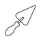 Triangular shovel linear icon