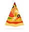 Triangular slice of Mexican Pizza flat icon vector isolated