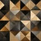 Triangular Tile Design: Illusory Wallpaper Portraits With Metallic Texture
