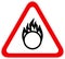 Triangular yellow Warning Hazard Symbol