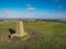 Triangulation point at the top of Beacon Hill, Burghclere, overlooking Watership Down and countryside of Berkshire