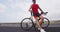 Triathlete portrait of man with triathlon bike - Triathlon cycling concept