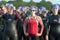 Triathlete Swimmers at Starting Line