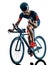 Triathlete triathlon Cyclist cycling silhouette isolated white b