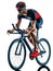 Triathlete triathlon Cyclist cycling silhouette isolated white background