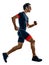 Triathlete triathlon runner running silhouette isolated white b