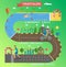 Triathlon race infographic vector.