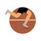 Triathlon Run Athletic Emblem Sport Vector Illustration Graphic