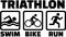 Triathlon set with pictogram icons
