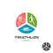 Triathlon sport logo