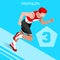 Triathlon Summer Games Icon Set.Olympics 3D Isometric Athlete Triathlete.Modern Triathlon Running Swimming Road Cycling Sporting