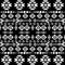 Tribal apache vector seamless border pattern. Black and white or