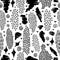 Tribal art seamless pattern in black and white